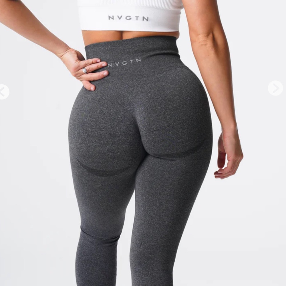 NVGTN - black speckled contour seamless leggings - size small